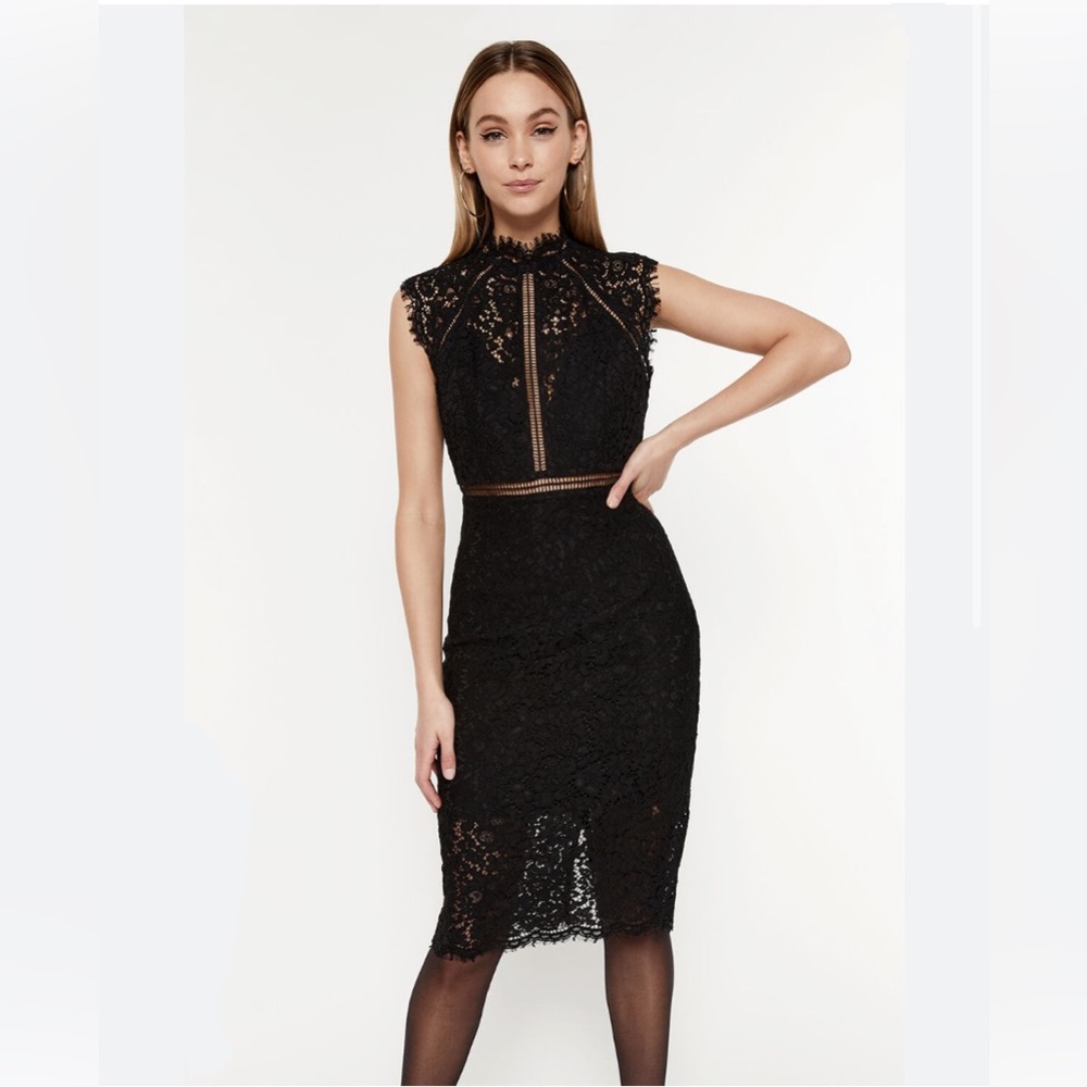 Lace cut out dress